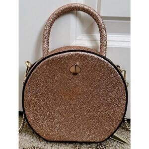 Kate Spade New York Mini And Glitter Canteen Bag in Pink Champagne Chain Strap